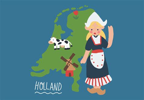 Cute Girl From The Netherlands 128501 Vector Art At Vecteezy