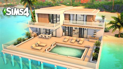 Modern Beach House 🌴 The Sims 4 Speedbuild No Cc Youtube