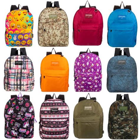 24 Wholesale 17 Kids Classic Padded Backpacks In 8 To 12 Randomly