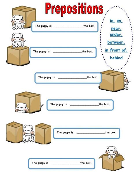 Prepositions In At On Worksheet