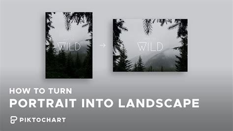 How To Turn A Portrait Document Into Landscape In Piktochart Tutorial