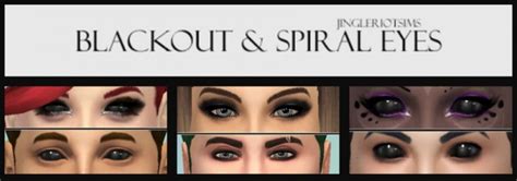 Blackout And Spiral Eyes Sims 4 Eyes