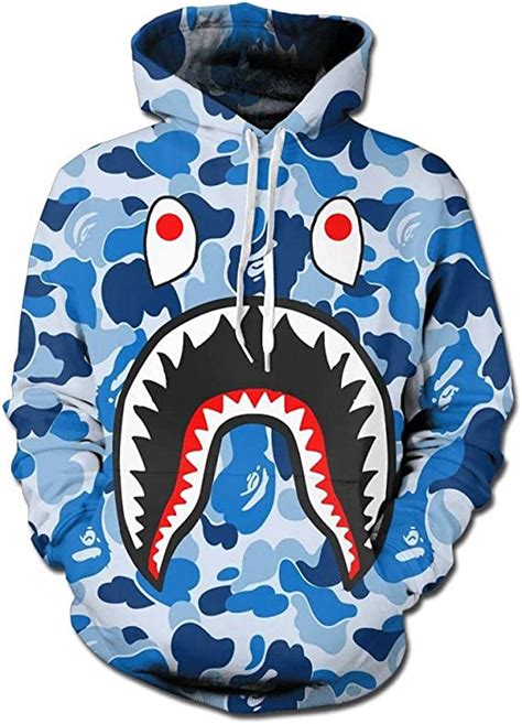 Masculina Casual Impresión 3d Bape Sudadera Creativa De Gran Tamaño