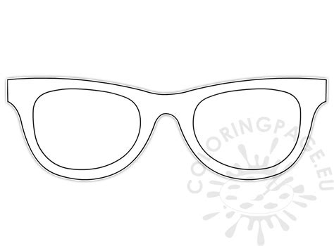 Looking Back On Summer Sunglasses Template Coloring Page