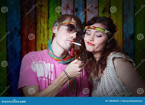 Hippie Couple Stock Image Image Of Playing Scarf Sexual 16840593