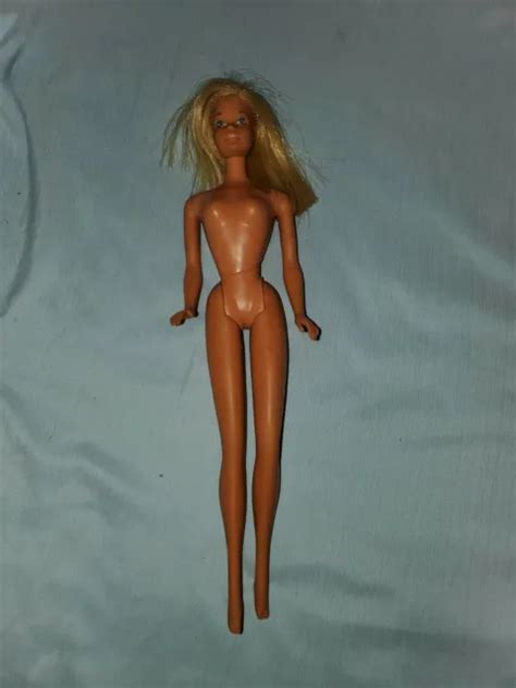 Vintage Mattel Twist N Turn Tnt Barbie Doll Blonde Blue Eyes Japan