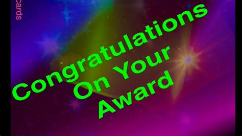 Congratulations For Your Award Youtube