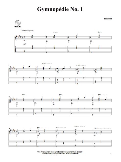 Gymnopedie No 1 By Erik Satie Solo Guitar Guitar Instructor