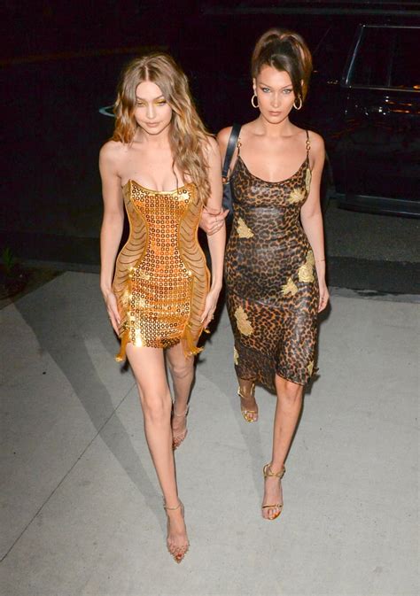 Gigi Celebrating Her 22nd Birthday In A Gold Versace Dress And Gigi Hadids Best Outfits 2018