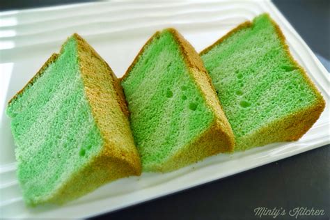 Mintys Kitchen Scaldedcooked Dough Pandan Chiffon Cake 烫面班兰戚风蛋糕