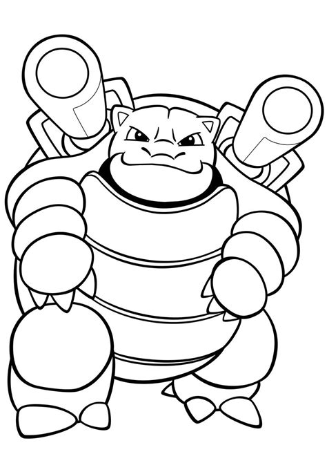 Mega Blastoise Colouring 101 Coloring Pages