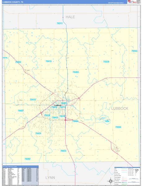 Lubbock County Tx Zip Code Maps Basic