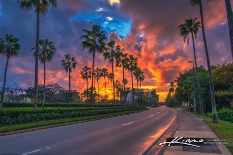 Gardens Parkway Sunset Palm Beach Gardens Hdr Photography By Captain Kimo