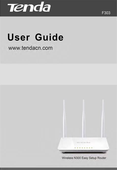 Tenda Technology F303 Wireless N300 Easy Setup Router User Manual