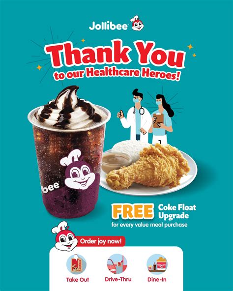 Jollibee Free Coke Float Upgrade For Healthcare Heroes Manila On Sale