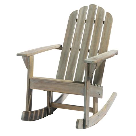 Shop the best living room chaises & complete your look with raymour & flanigan® Fauteuil de jardin à bascule en acacia grisé Ontario ...