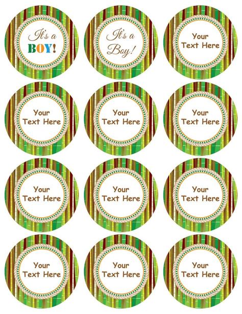 Customize baby shower label templates with address labels, party banners, postcards, & water bottles. Editable Baby Shower, Safari Jungle Animals, Boy, Cupcake ...