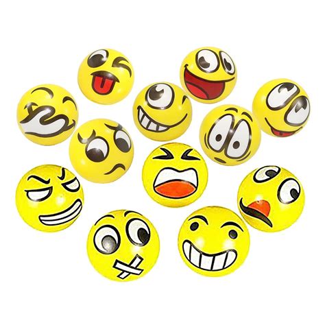 12pcslot Modern Fun Emoji Face Squeeze Balls Stress Release Emotional