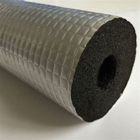 Air Conditioner Black Rubber Insulation Foam Pipe With Aluminum Foil China Rubber Foam And