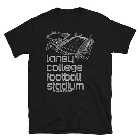 Laney College Football Stadium Oakland White On Dark Short Sleeve