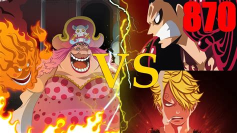 Luffy And Sanji Vs Big Mom One Piece Review 870 Youtube