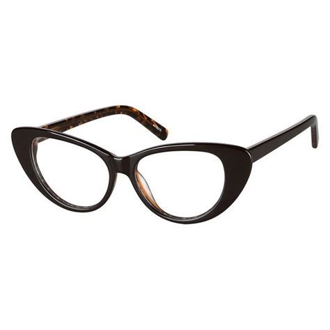 zenni womens cat eye prescription eyeglasses black tortoiseshell plastic 4416215 products in