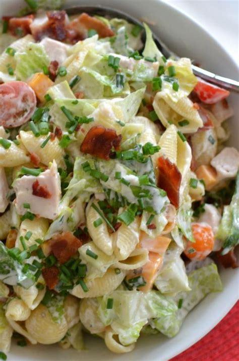 This Quick Easy Turkey Club Pasta Salad Combines Shell Pasta Roasted