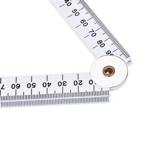 Folding Ruler 100cm 4 Fold Metric Measuring Tool Abs For Woodworking