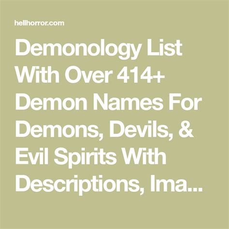 Top 25 Demon Namesevil Names With Meanings Updated 2021 Demon