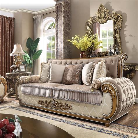 Traditional Sofa In Brown Fabric Traditional Style Homey Design Hd 25