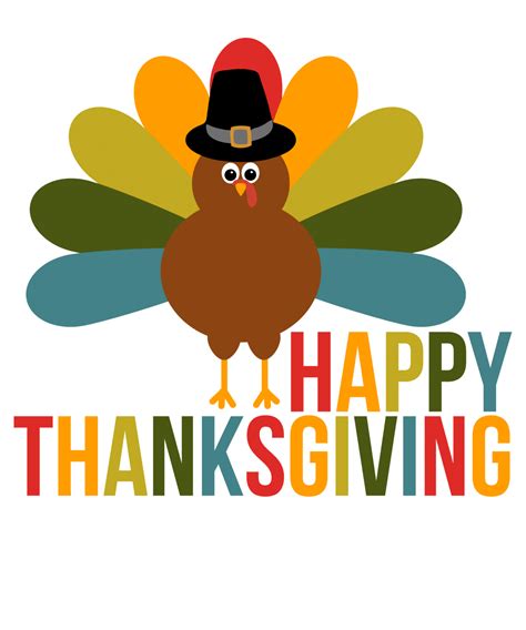 Colorful Happy Thanksgiving Turkey svg, Digital Download for Cricut and png image