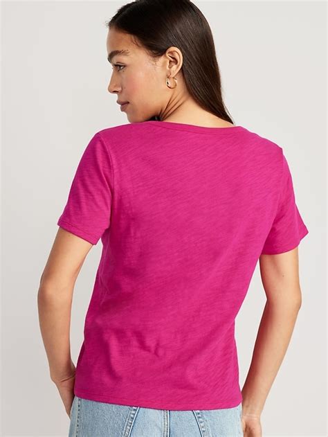 Everywear V Neck Slub Knit T Shirt For Women Old Navy