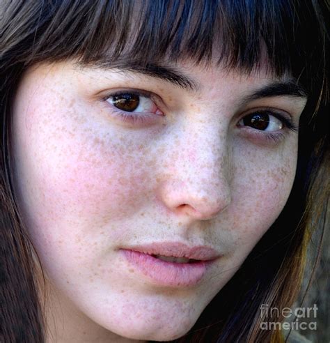 Freckle Faced Beauty Model Closeup Iii Photograph By Jim Fitzpatrick