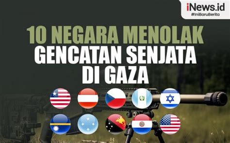 Infografis 10 Negara Yang Tolak Gencatan Senjata Di Gaza