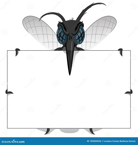 Aedes Aegypti Mosquito Stille Poster Groot Vector Illustratie