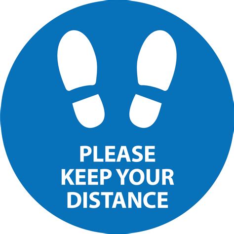 Please Keep Your Distance Foot Prints Floor Sticker The Hospitality