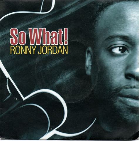 Ronny Jordan So What Vinyl Uk 1992 Discogs