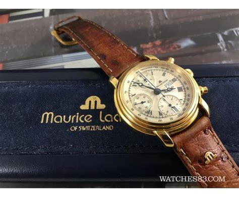 Vintage Watch Chronograph Maurice Lacroix Automatic Box Papers