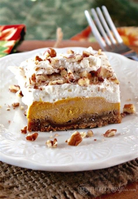 Pumpkin Delight Three Layer Dessert The Foodie Affair Recipe