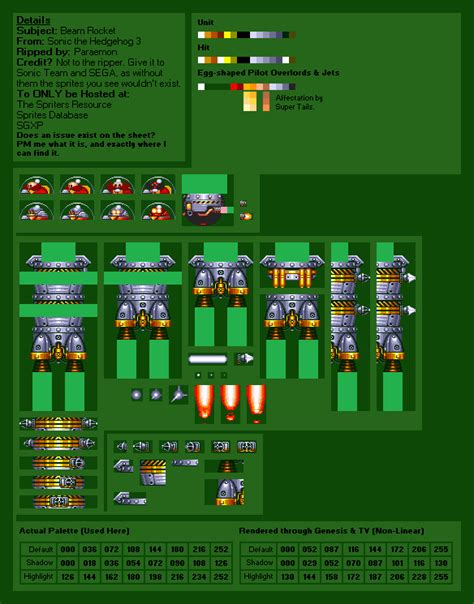 The Spriters Resource Full Sheet View Sonic The Hedgehog 3 Beam