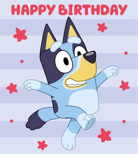 Birthday Card Bluey Birthday Card Envelope Included Free Uk Delivery