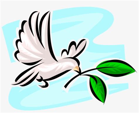 Vector Illustration Of Dove Of Peace Bird Secular Symbol Illustration