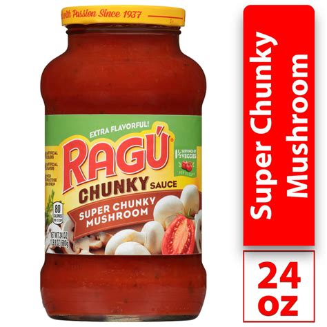 Ragu Super Chunky Mushroom Pasta Sauce 24 Oz