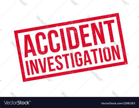 Accident Investigation Rubber Stamp Royalty Free Vector