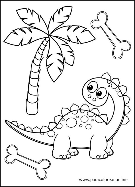 Los mejores Dibujos de Dinosaurios para Colorear Imprimir y Pintar 🦖