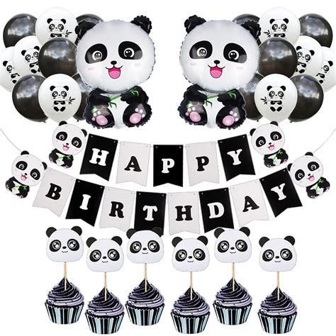 Buy Sharlity Panda Party Decorations Supplies Happy Birthday Banner