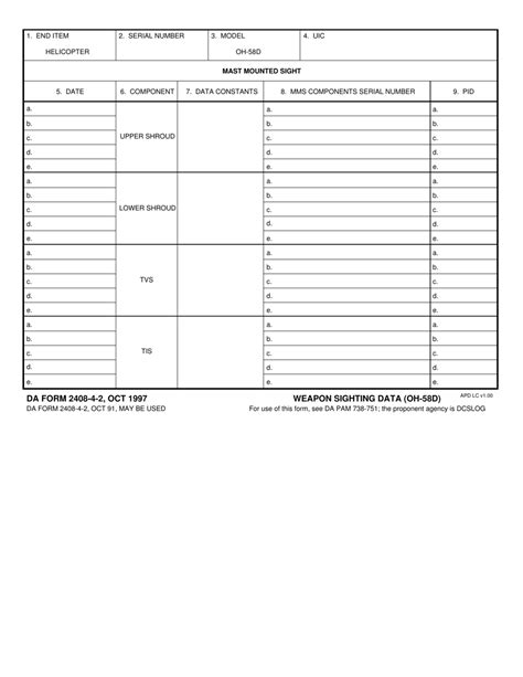 Da Form 2408 4 2 Fill Out Sign Online And Download Fillable Pdf