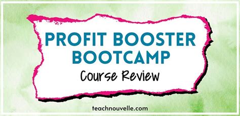 Profit Booster Bootcamp Review For Tpt Sellers Nouvelle Ela Teaching