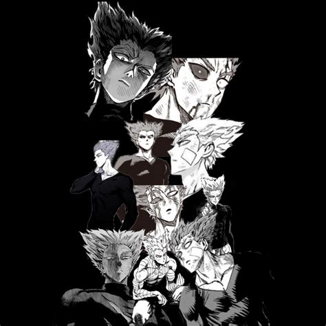 Collage Garou One Punch Man Opm Black And White Wallpaper Wallpaper Modern Black And White