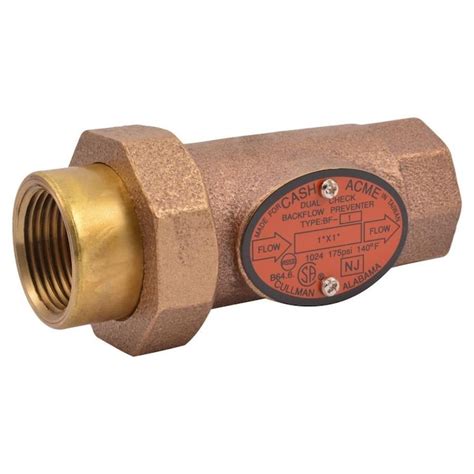 Cash Acme Brass 1 In Fnpt Double Check Backflow Preventer In The